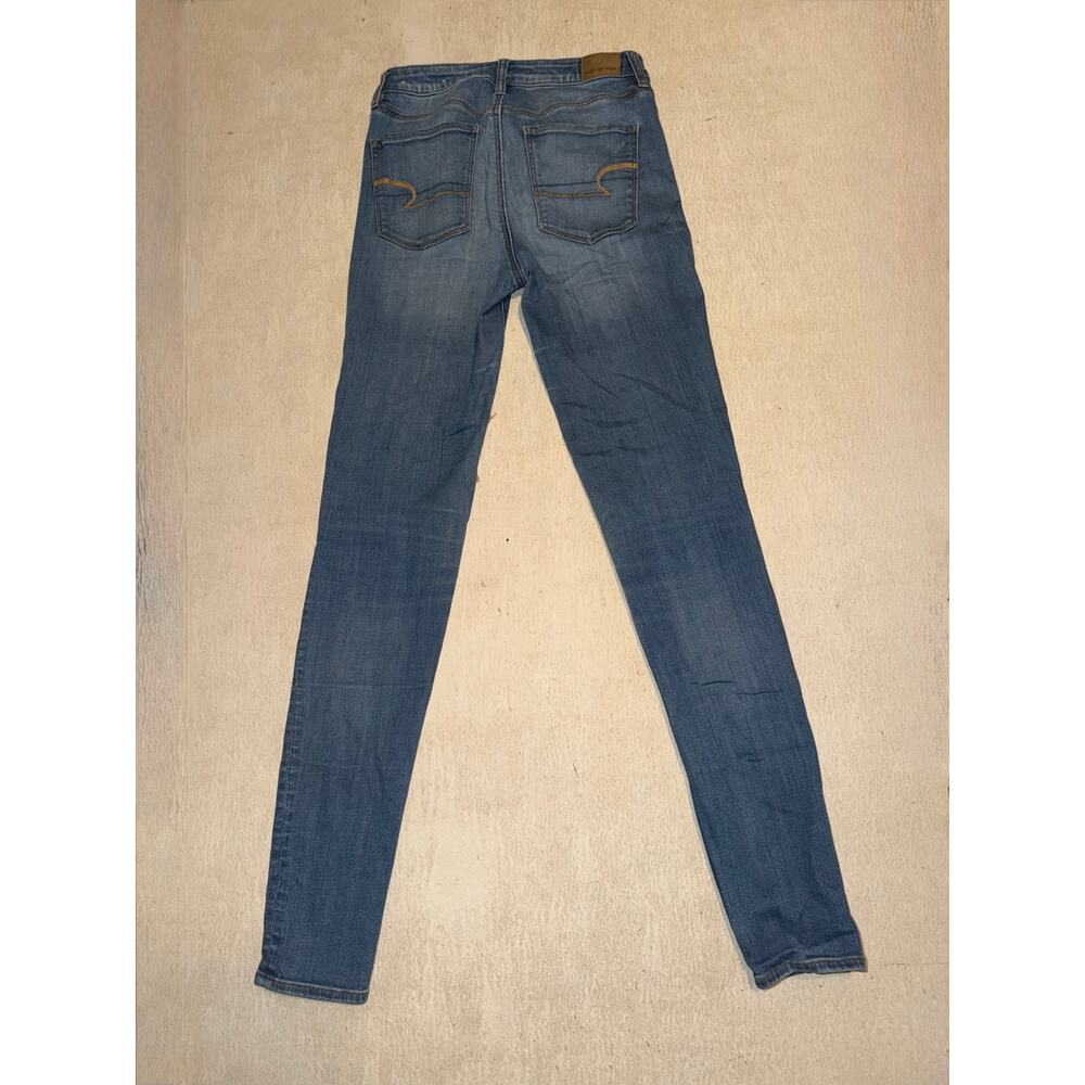 American Eagle super stretch women’s super high rise blue jean jegging - Picture 13 of 16